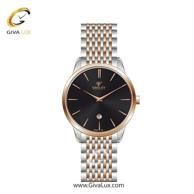 ساعت مچی اورجینال زنانه ویولت VIOLET نقره ای-رزگلد | نقره ای-رزگلد| مشکی| کد رفرنس 0639/2